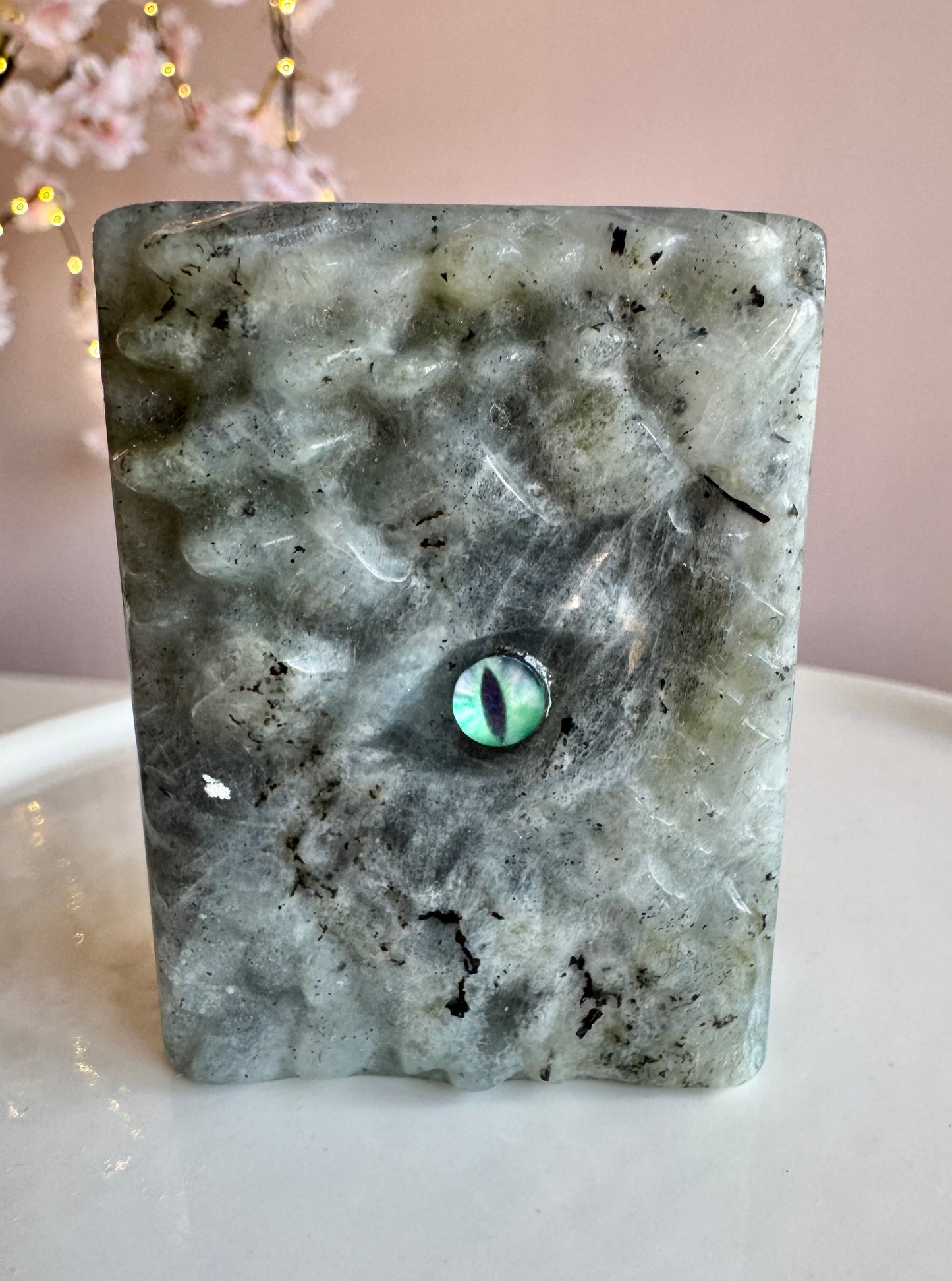 Crystal Dragon Book 6cm | Pick Your Own | Labradorite or Green Jade