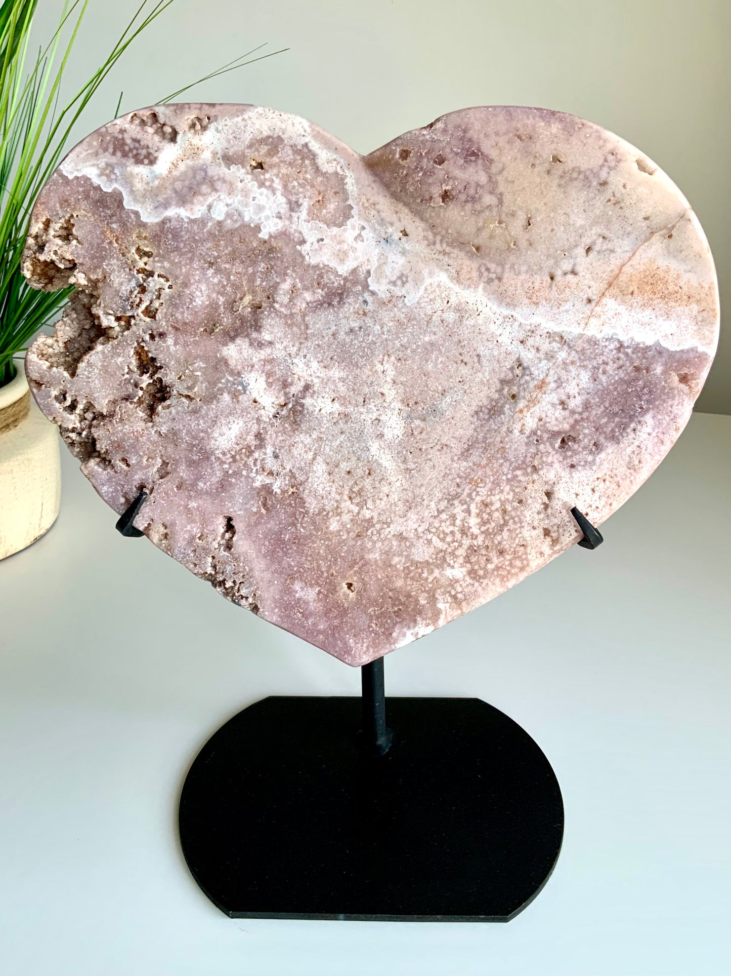 Beautiful X-Large Pink Amethyst Heart