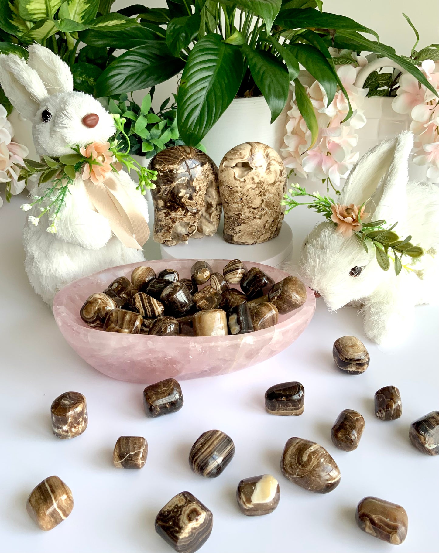 Chocolate Calcite Tumbles