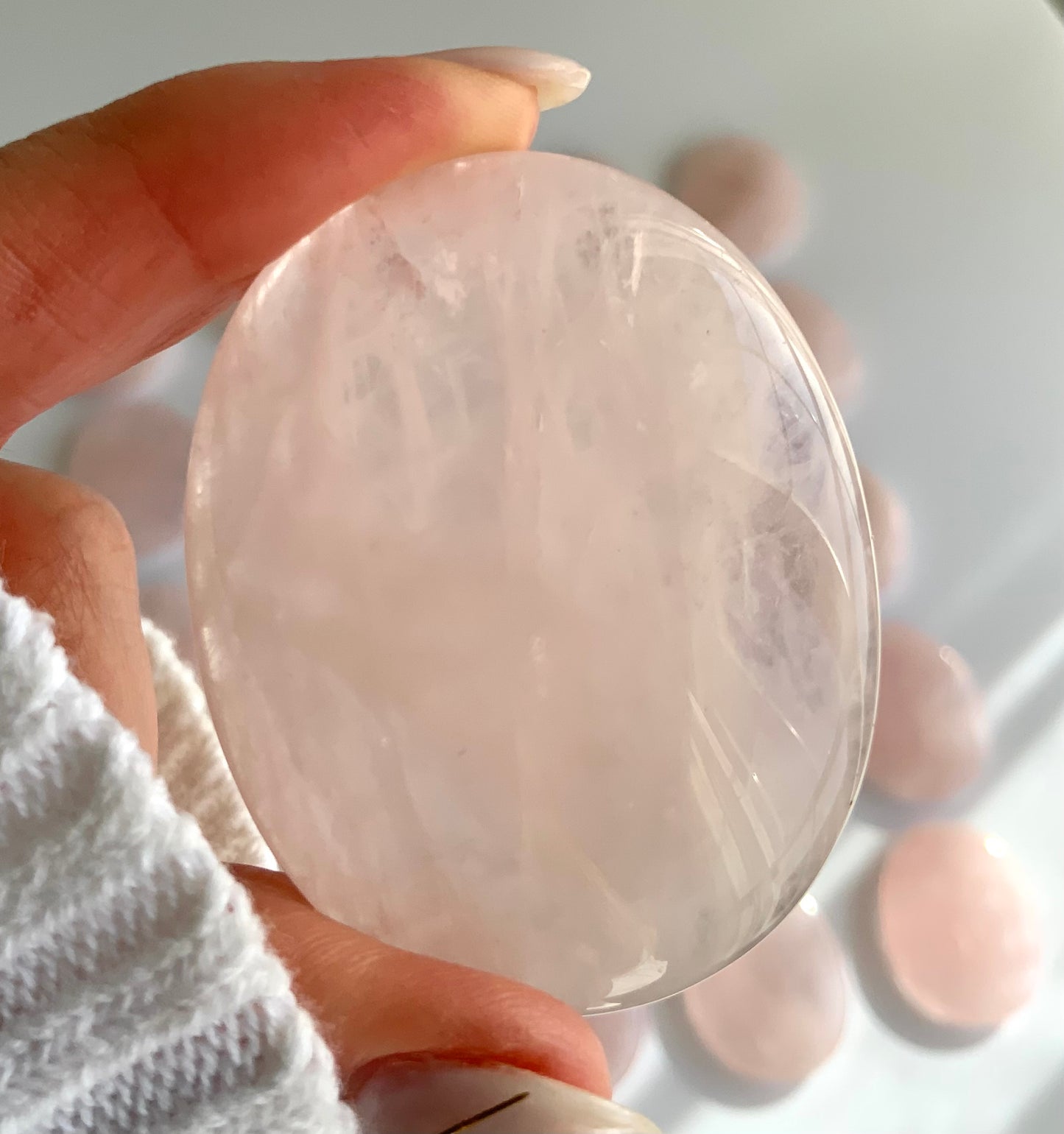 Rose Quartz Flat Stones – Love • Compassion • Heart Healing