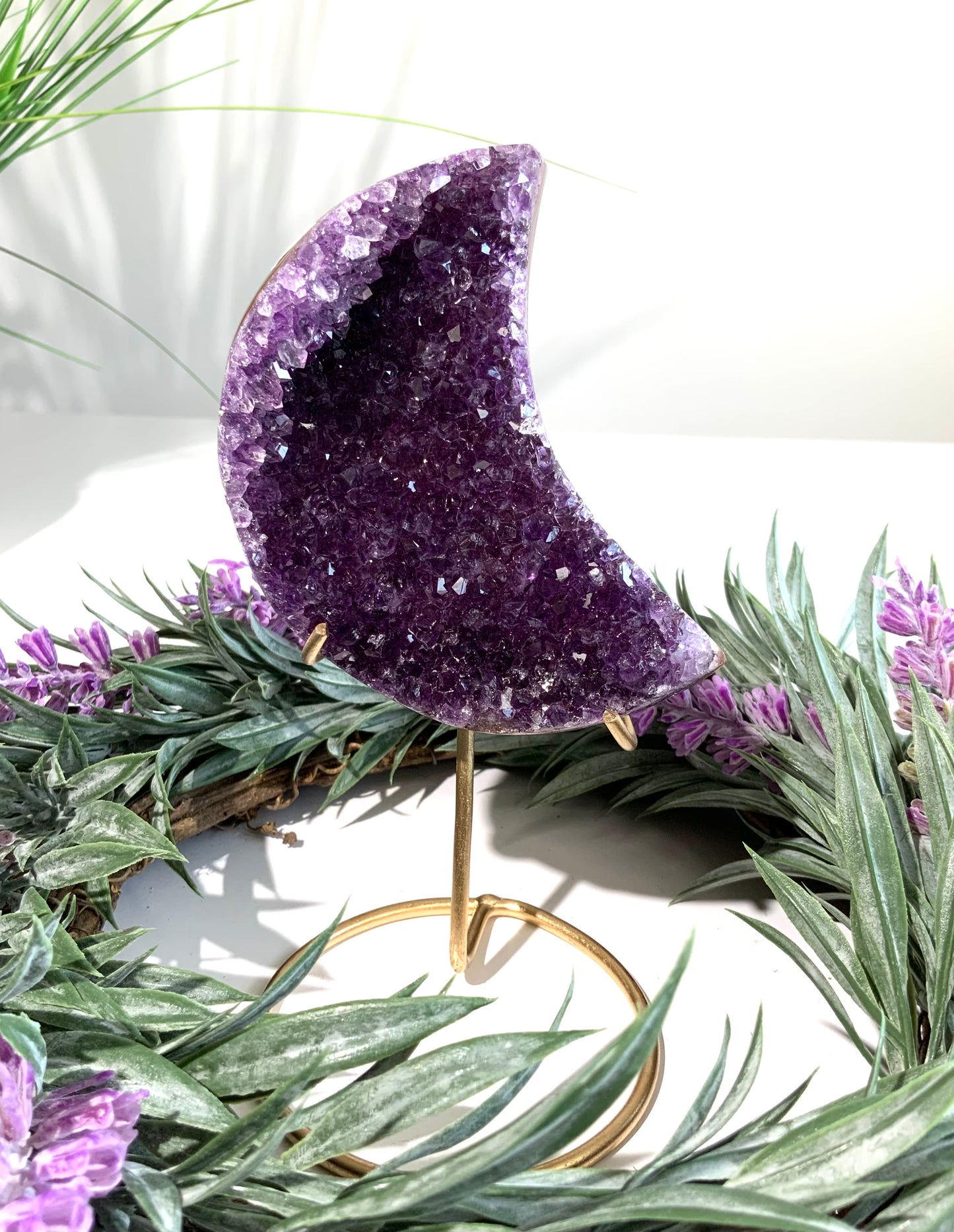 Amethyst Moon on Stand