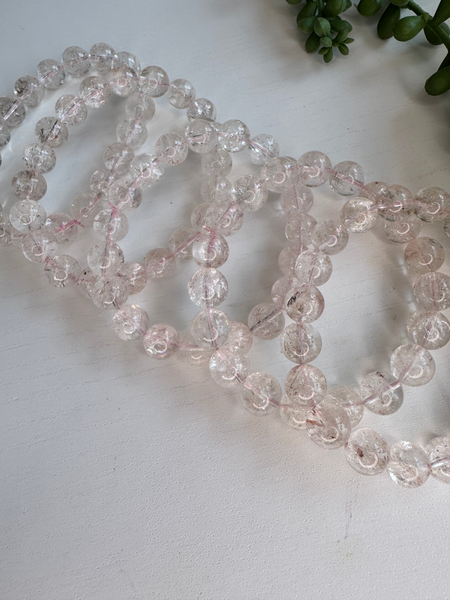 Pink Himalayan Quartz Bracelet | 8mm Natural Crystal Bracelet