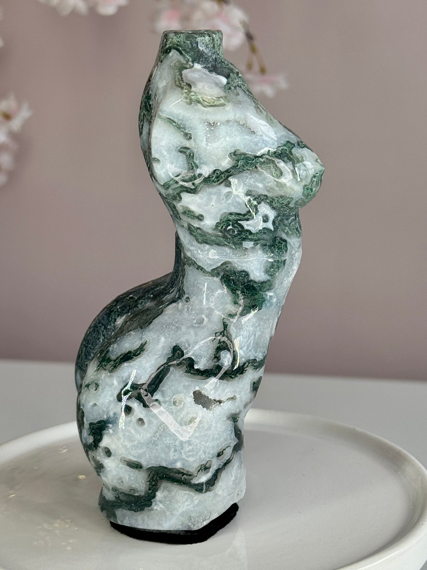 Moss Agate Goddess Body