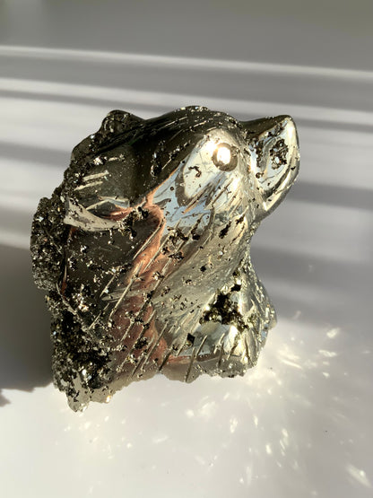 Pyrite Bear Carving – Strength • Protection • Courage