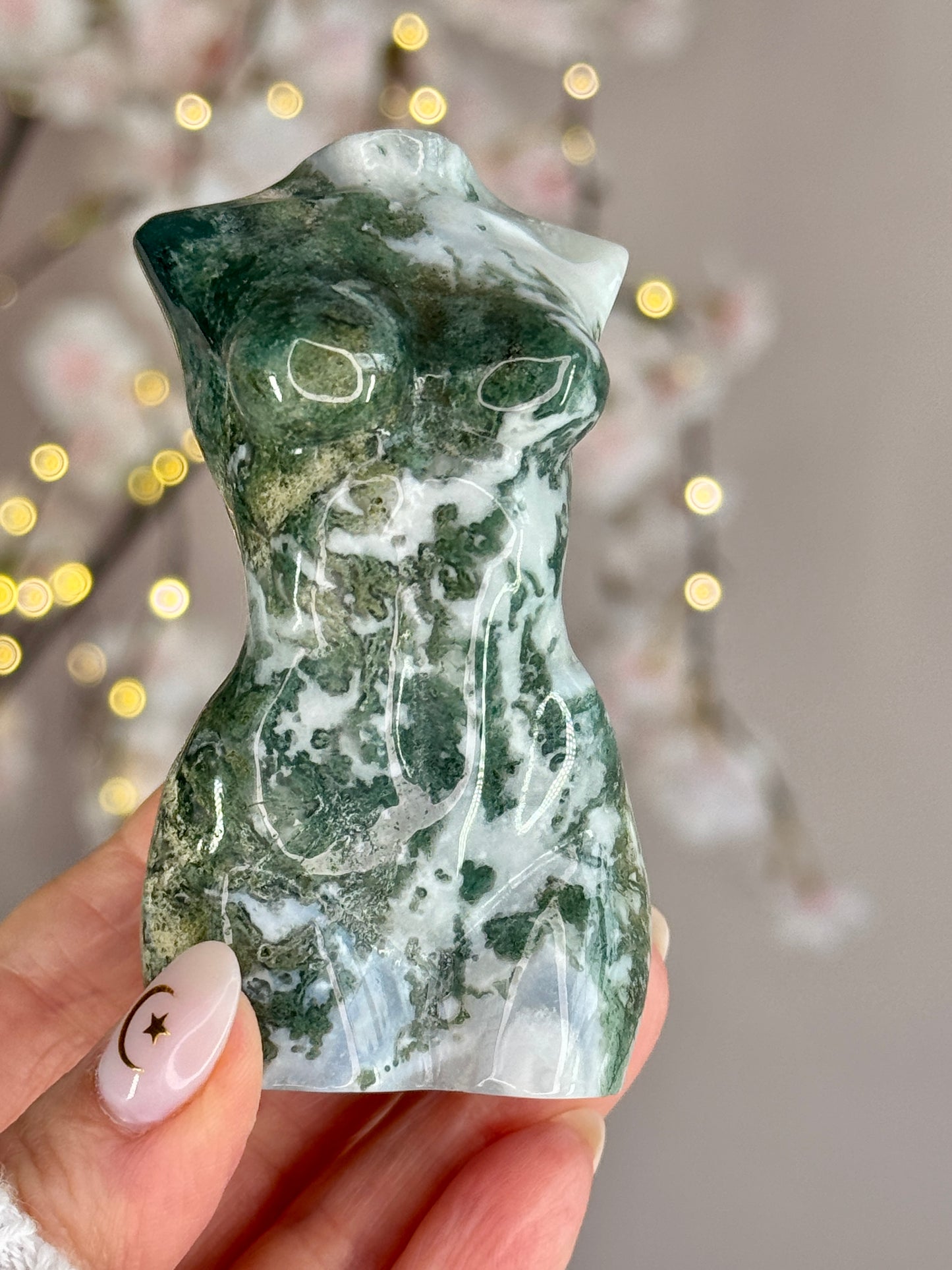 Moss Agate Goddess Bodies