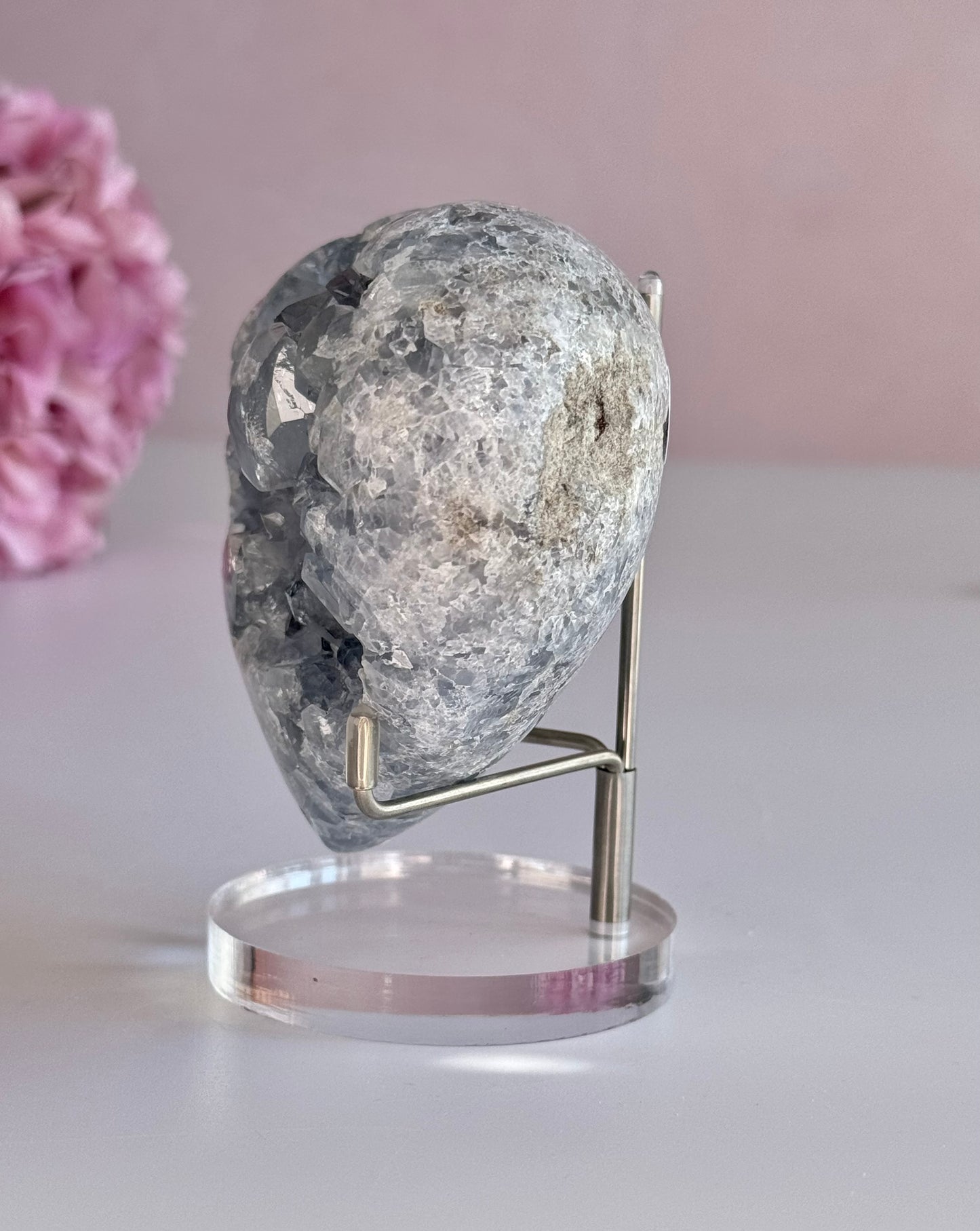 Beautiful Celestite Heart-F
