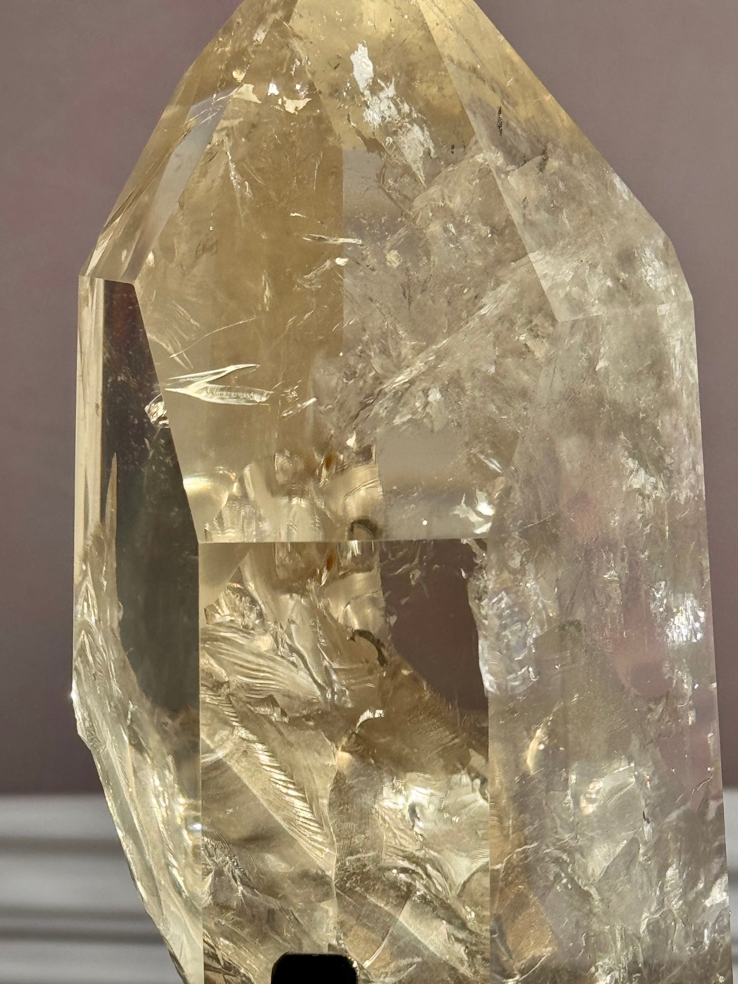 Large Citrine Statement Piece with Natural Rainbows –