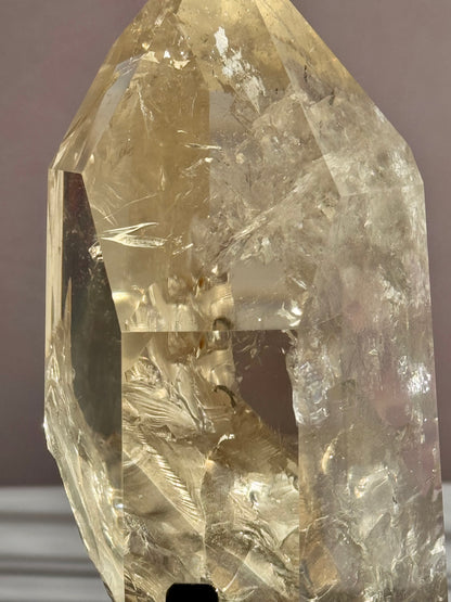 Large Citrine Statement Piece with Natural Rainbows –