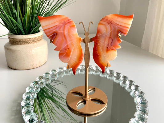 Carnelian Butterfly Crystal – Motivation, Confidence & Creative Energy