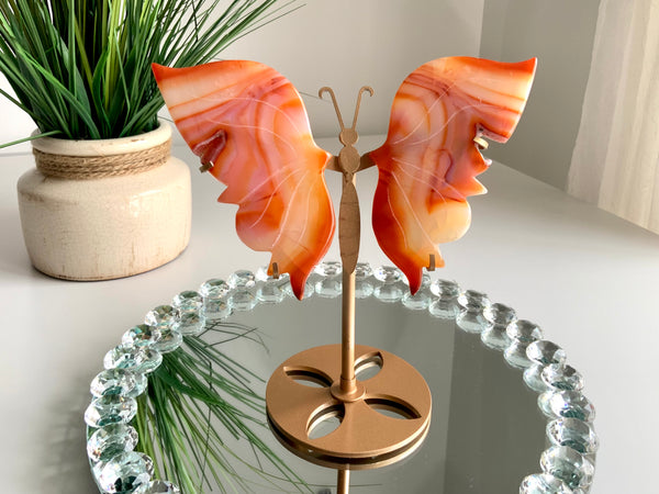 Carnelian Butterfly Crystal – Motivation, Confidence & Creative Energy
