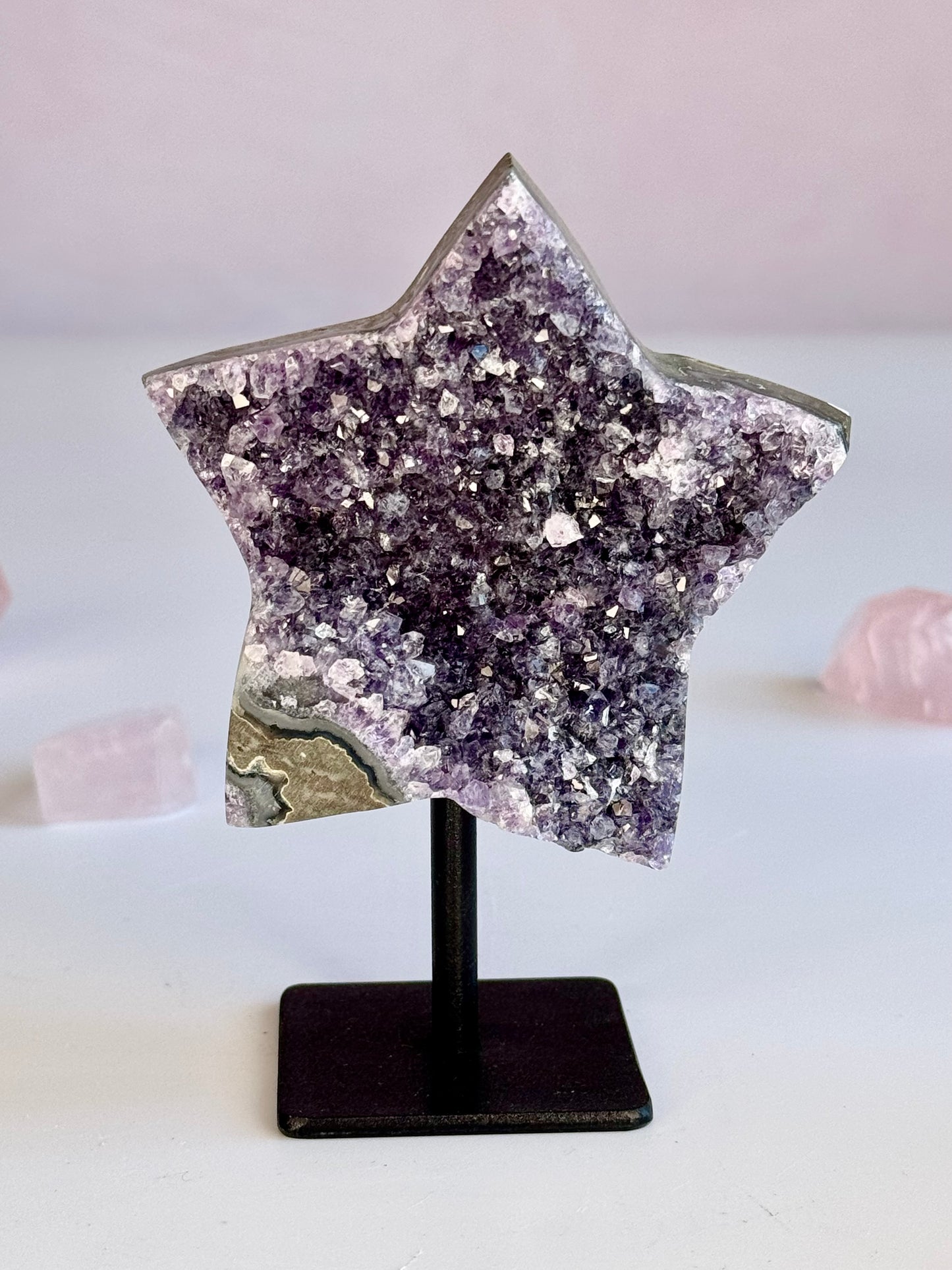 Amethyst Star on stand