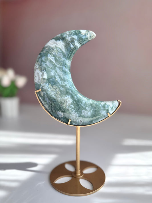 Moss Agate Moon -F