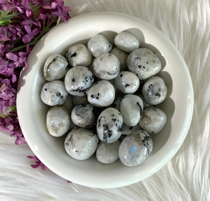 Rainbow Moonstone Tumbles – Intuition Crystal | Natural Moonstone Crystal
