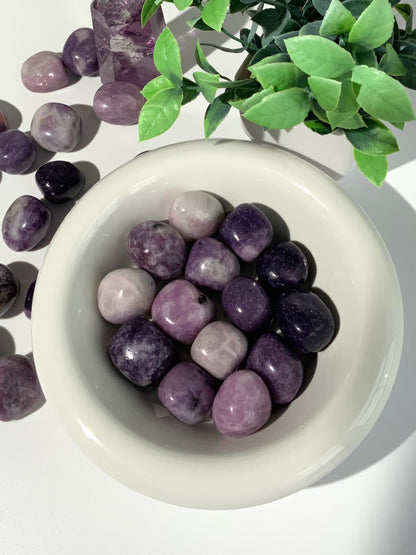 Lepidolite Tumbles