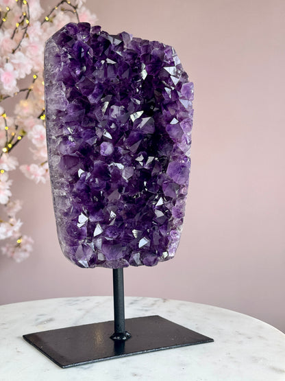 Uruguay Amethyst Cluster on Stand