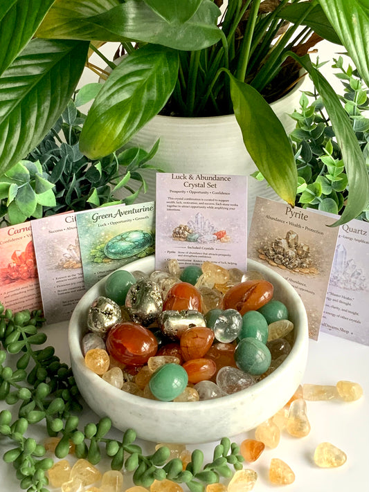 Luck & Abundance Crystal Set | Manifest Wealth, Prosperity & Opportunity