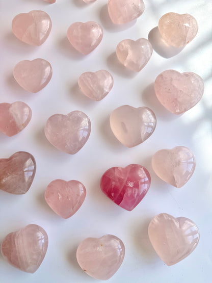 Intuitively Chosen Rose Quartz Hearts – Choose Your Size