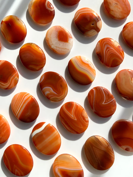 Carnelian Flat Stones – Motivation • Confidence • Vitality