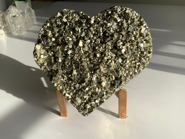 Large Pyrite Heart –  Statement Piece | Abundance • Protection • Confidence