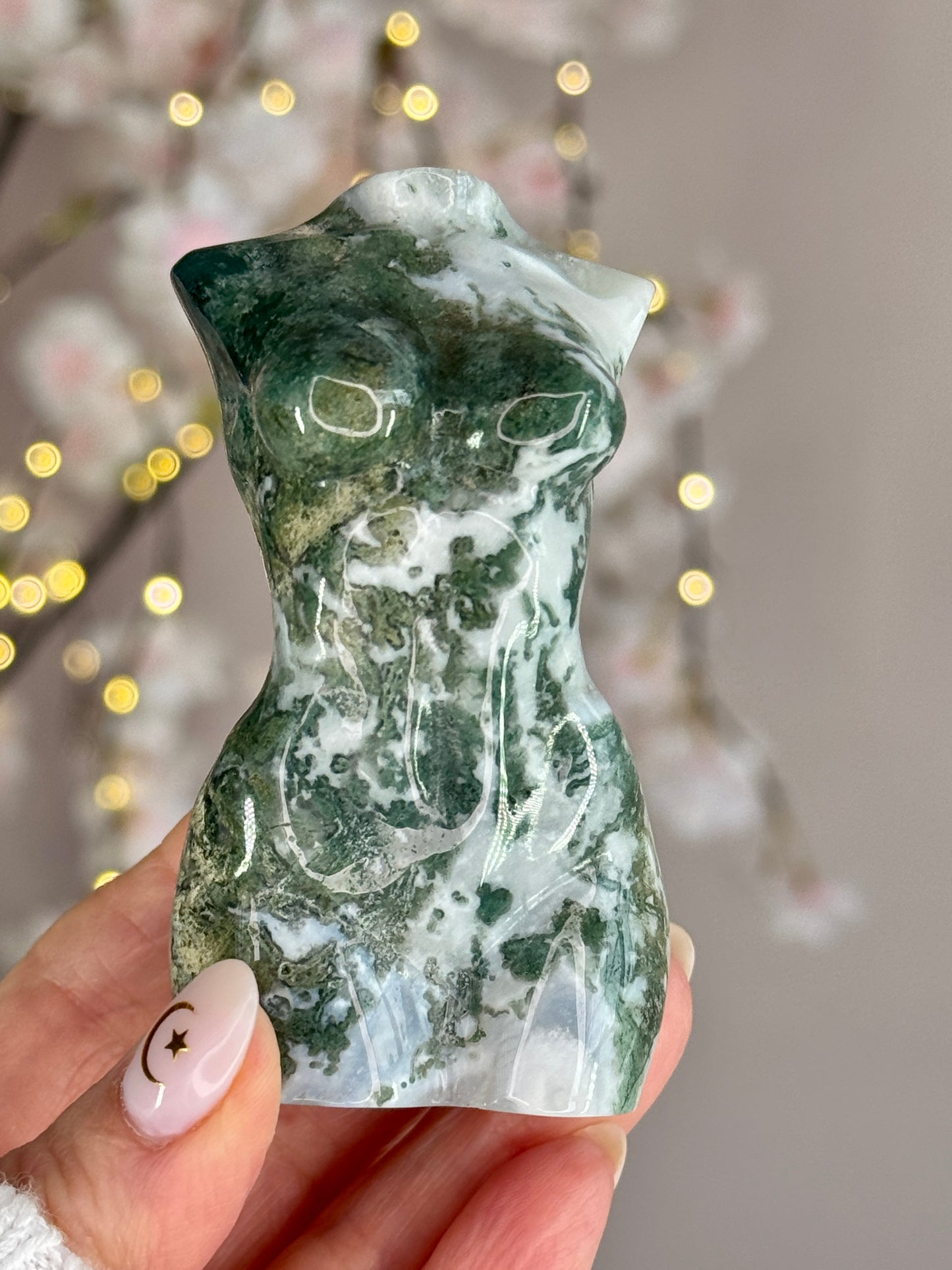 Moss Agate Goddess Body