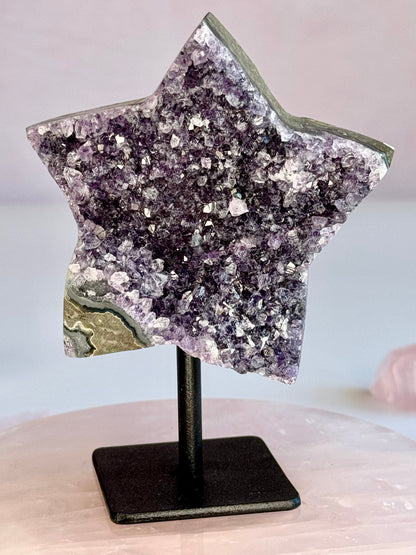 Amethyst Star on stand