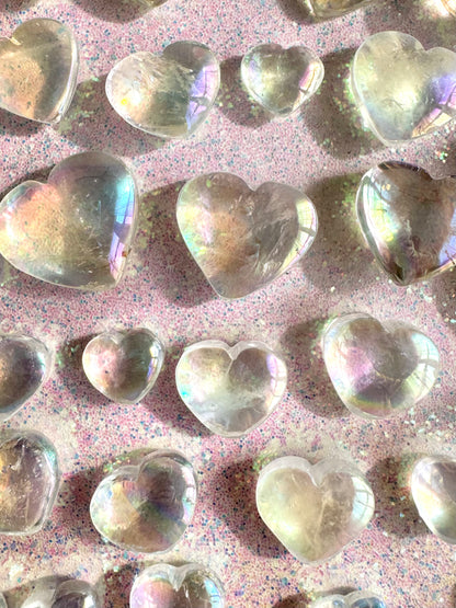 Angel Aura Clear Quartz Tumbled Stone