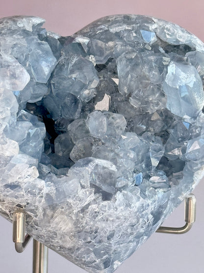 Beautiful Celestite Heart-F