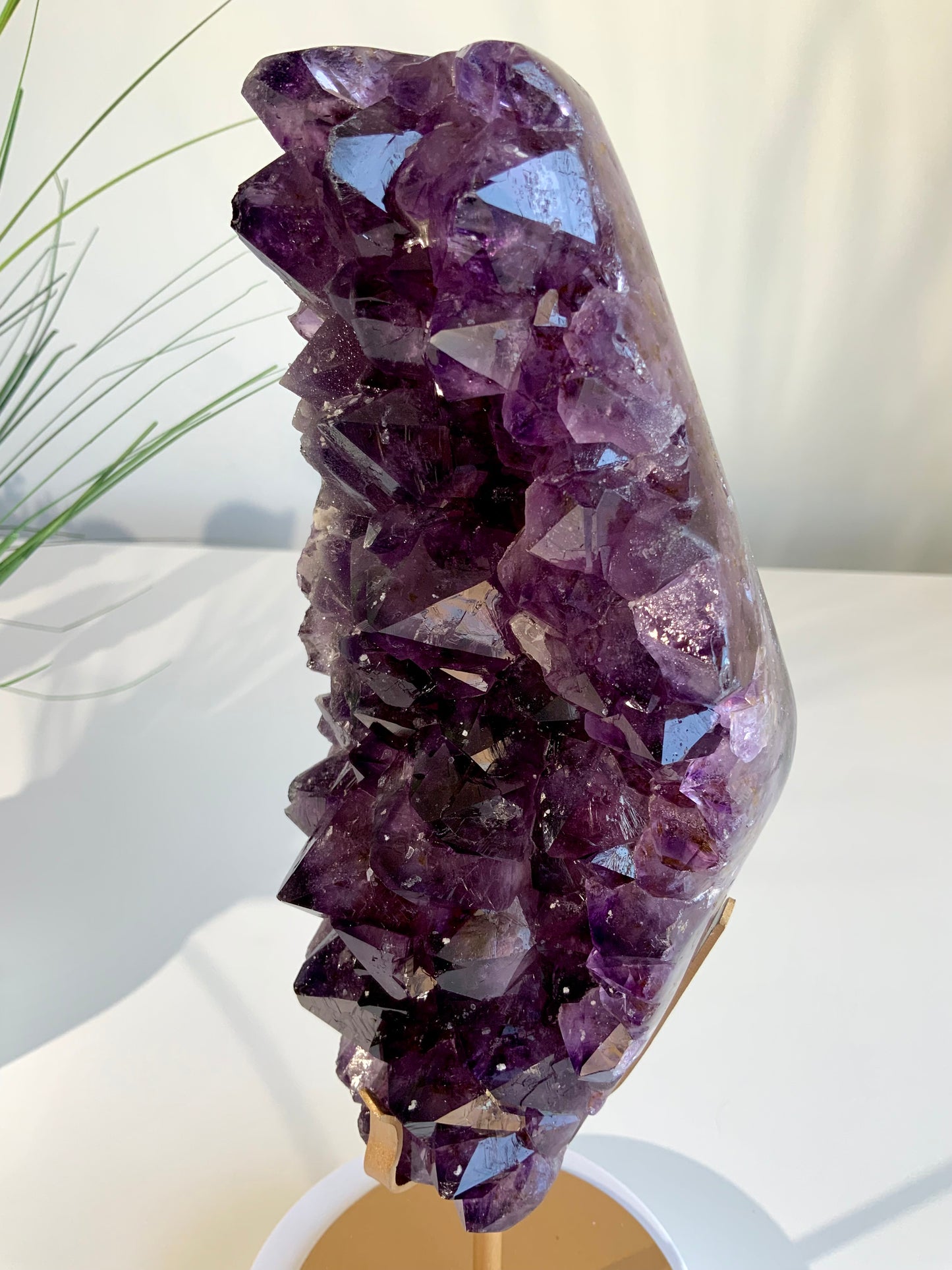 Deep Purple Amethyst Cluster with Sugar Druzy | High-Vibration Statement Crystal