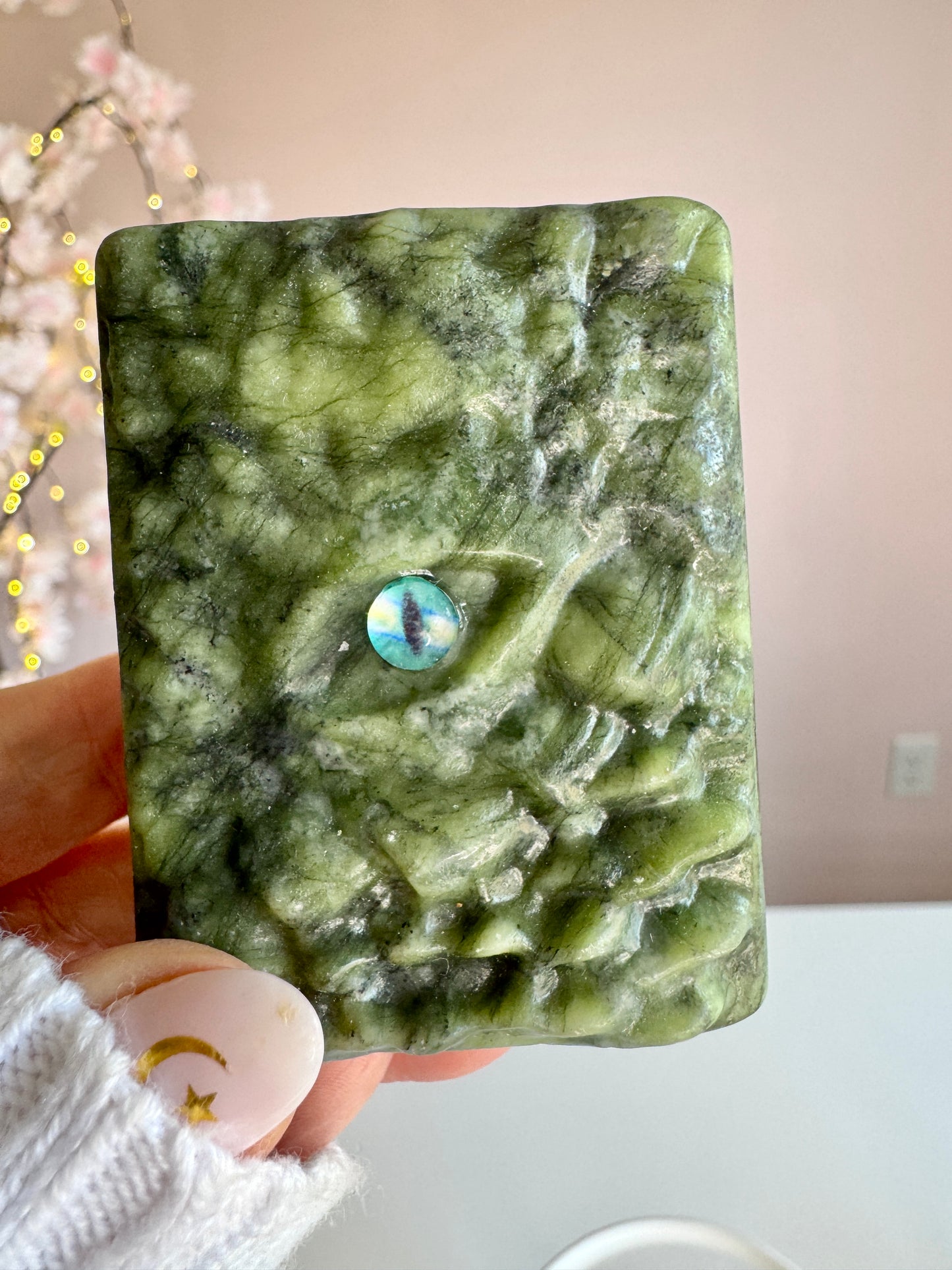 Crystal Dragon Book 6cm | Pick Your Own | Labradorite or Green Jade