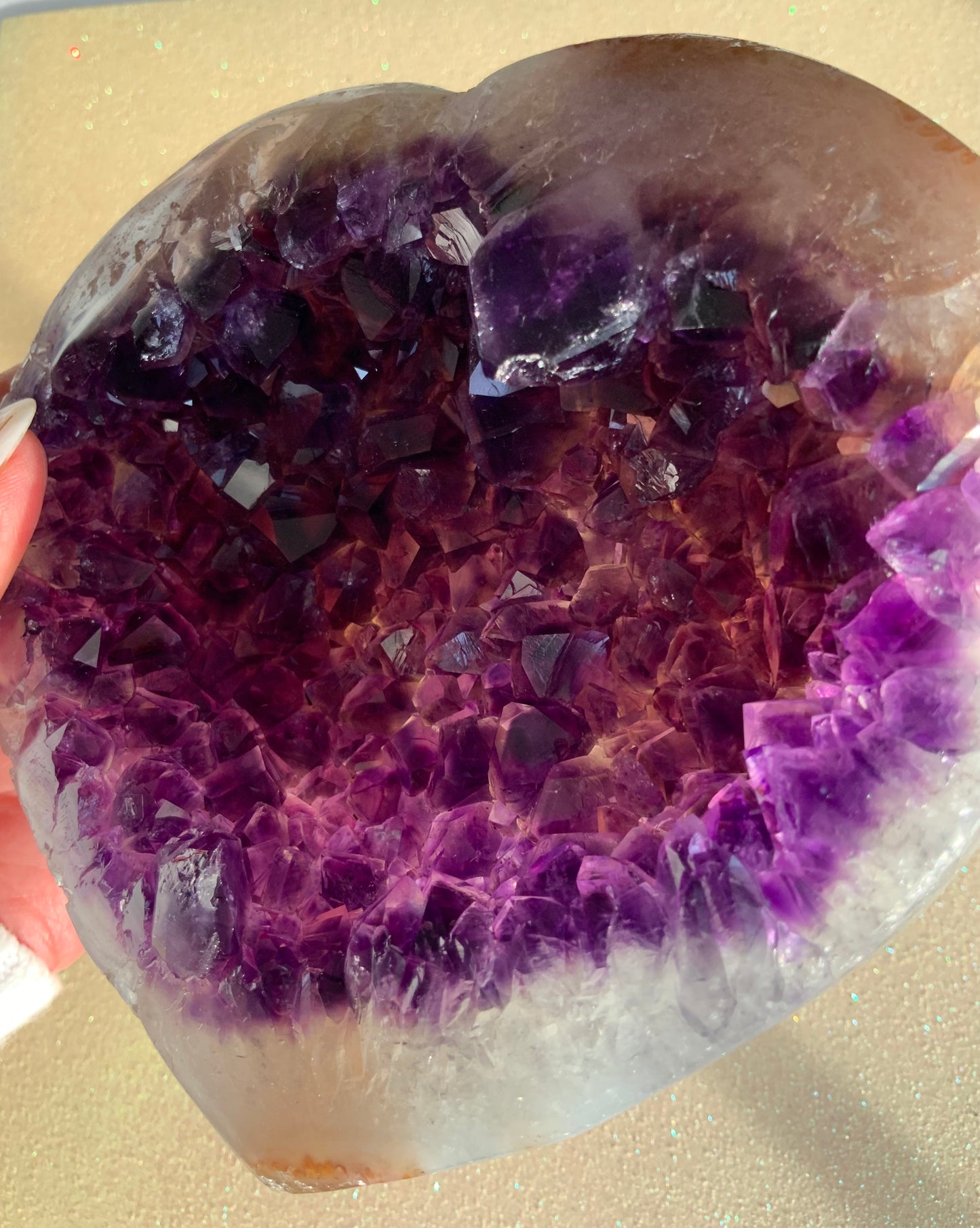 Beautiful amethyst heart