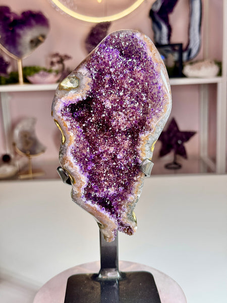 Uruguay Amethyst on Custom Stand |  Statement Piece