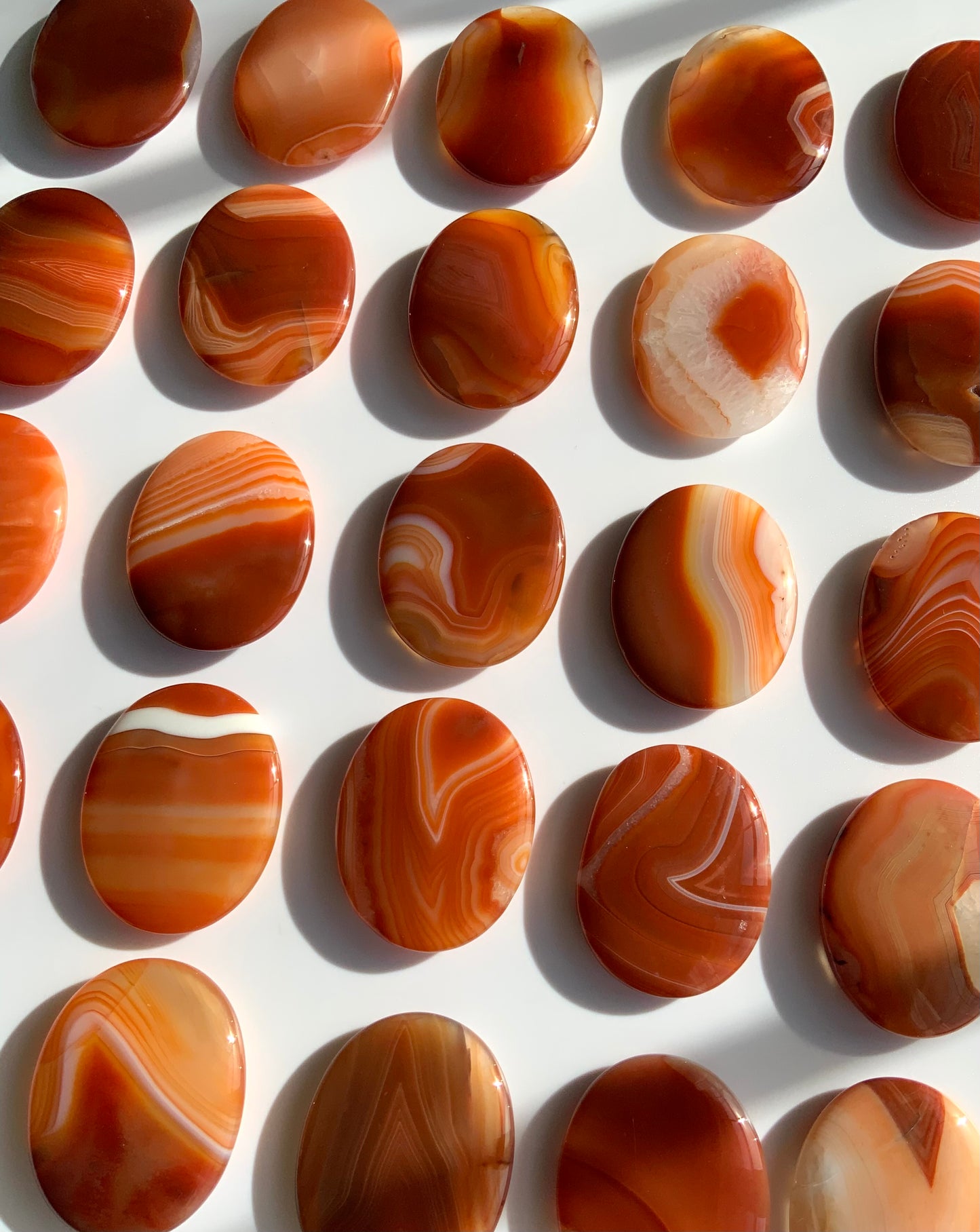 Carnelian Flat Stones – Motivation • Confidence • Vitality