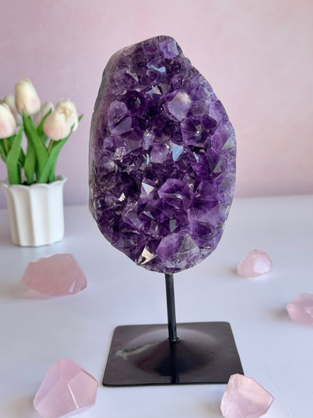 Beautiful Uruguay Amethyst on Stand