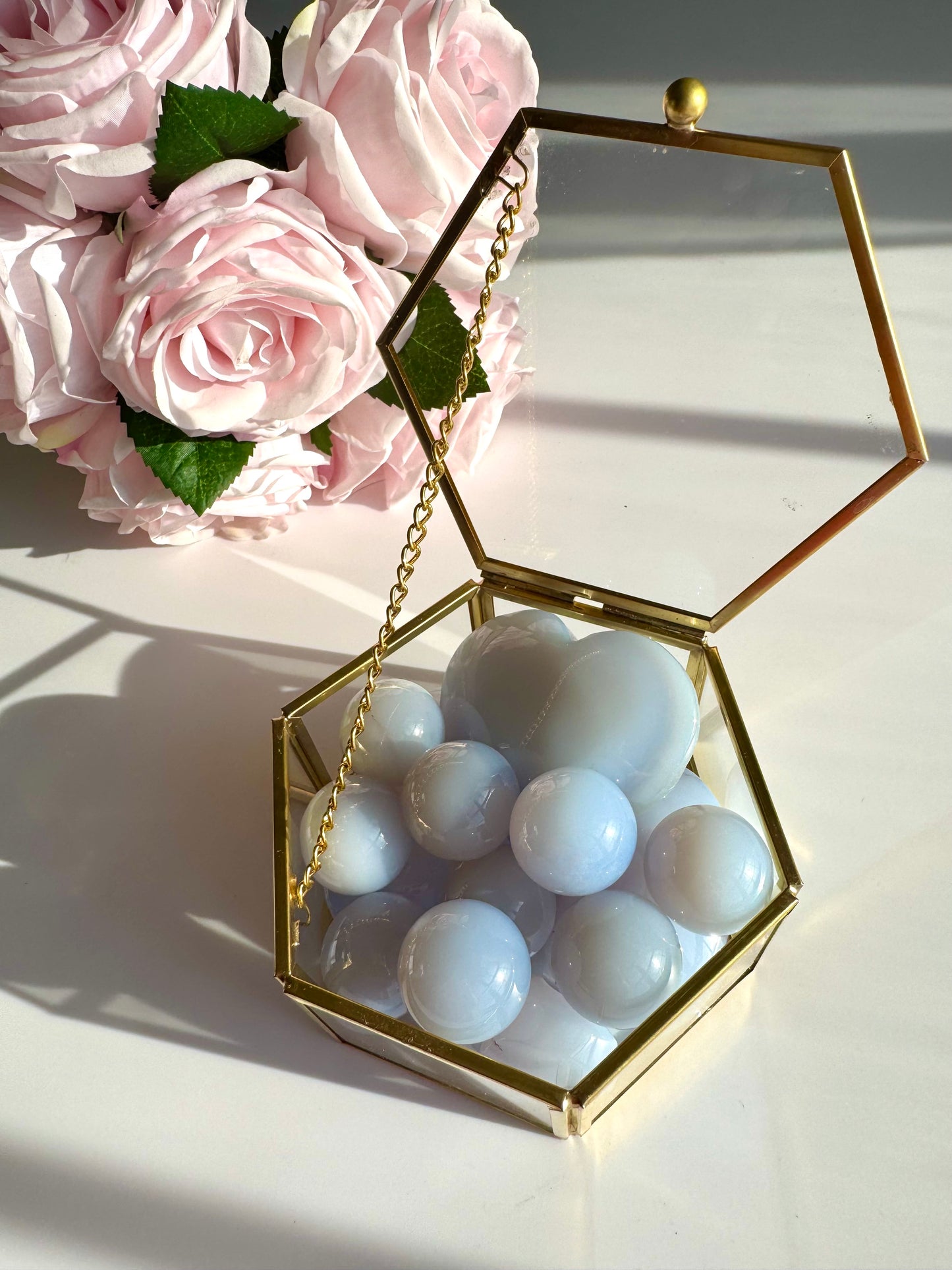 Blue Chalcedony Sphere | Peace & Calm Crystal