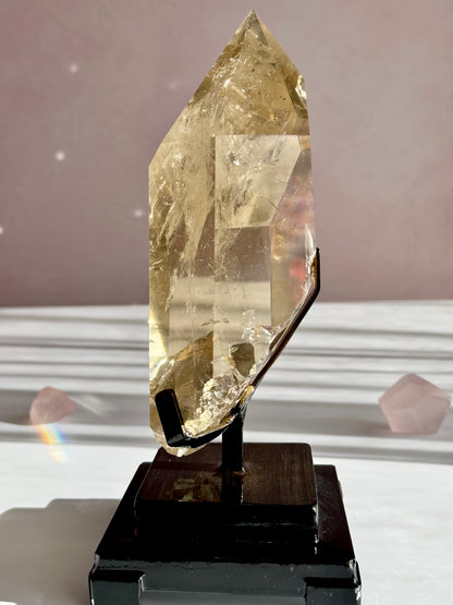 Large Citrine Statement Piece with Natural Rainbows –