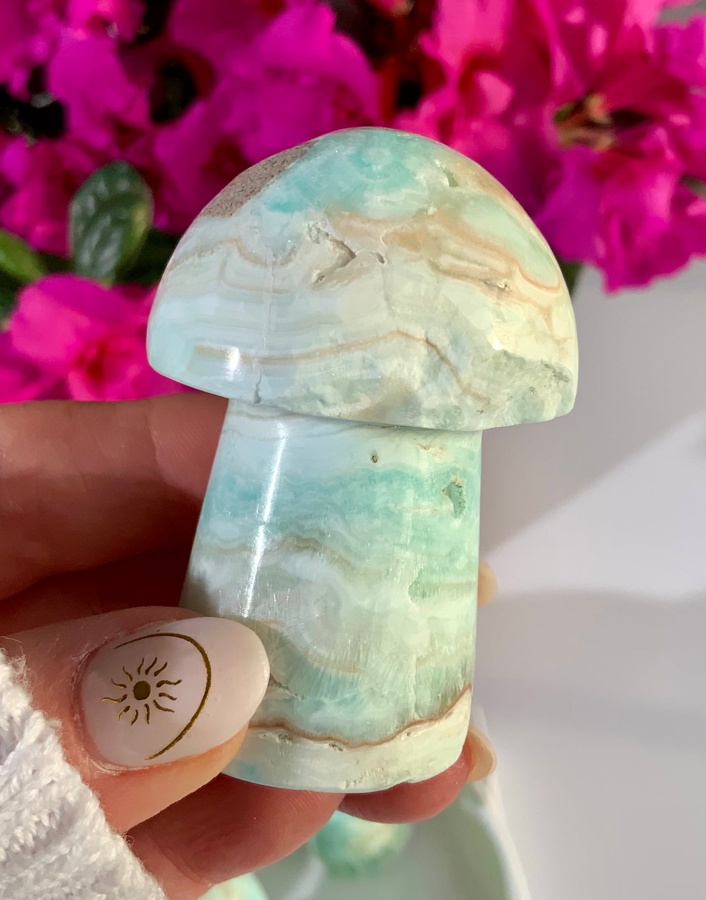 Caribbean Calcite Mushroom Carving