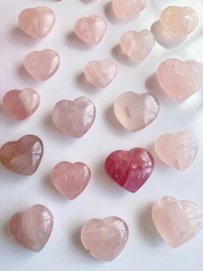 Intuitively Chosen Rose Quartz Hearts – Choose Your Size