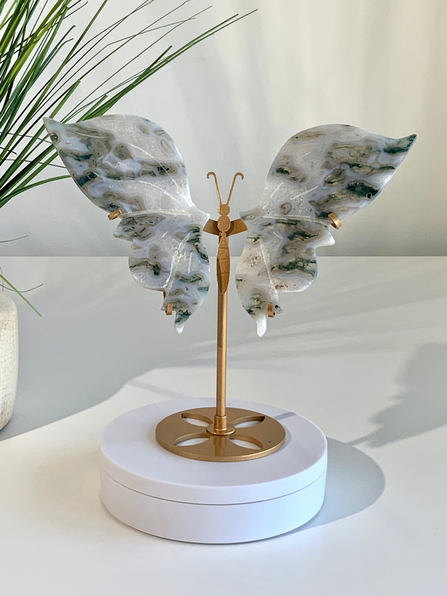 Moss Agate Butterfly-B