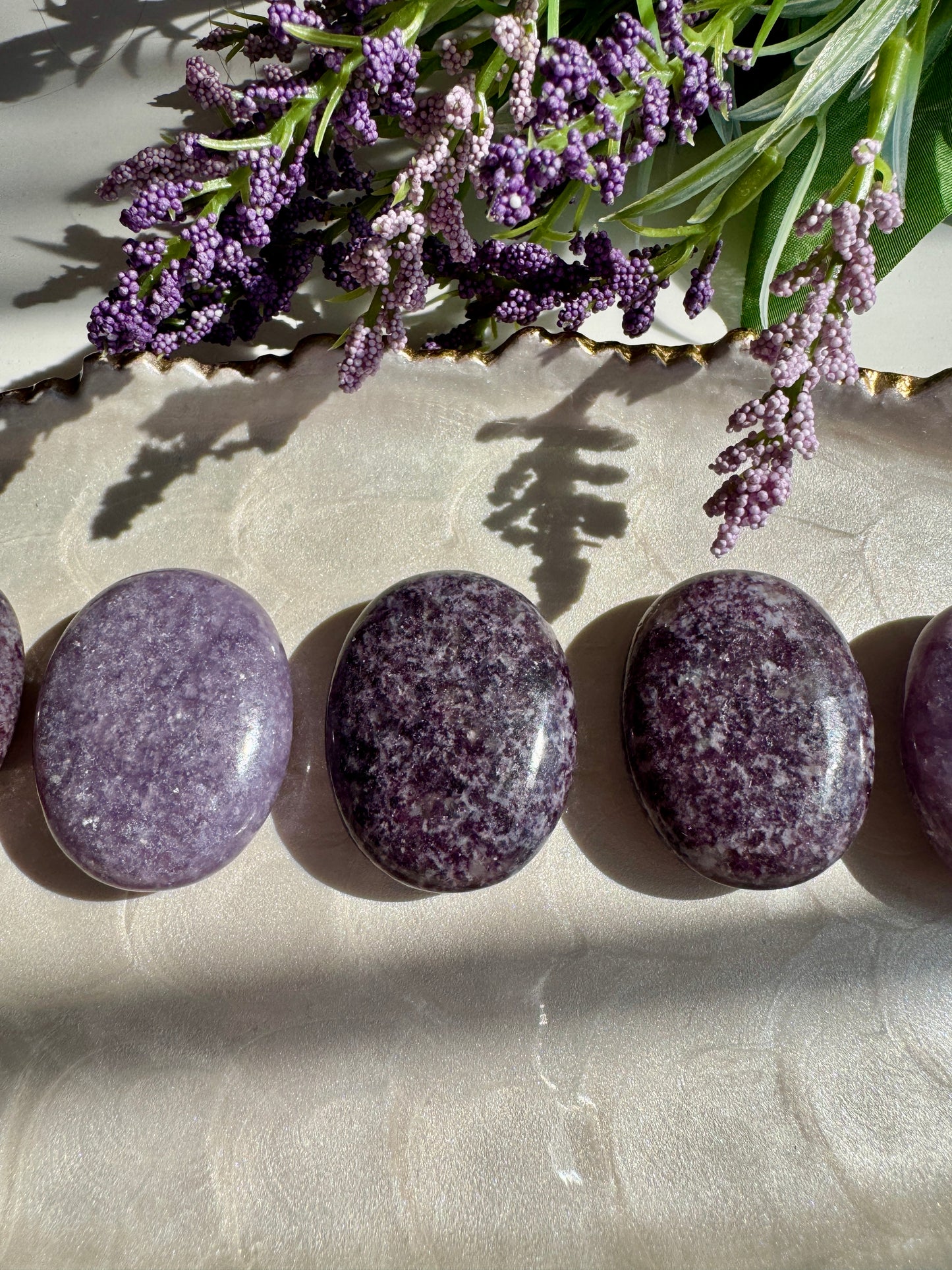 Lepidolite Palm Stone | Worry Stone