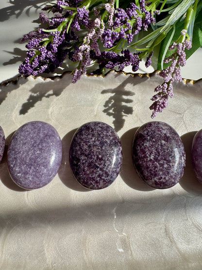 Lepidolite Palm Stone | Worry Stone