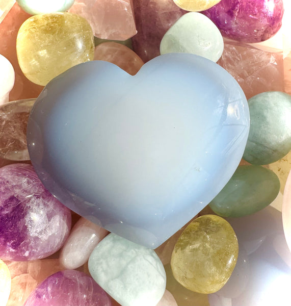 Blue Chalcedony Heart