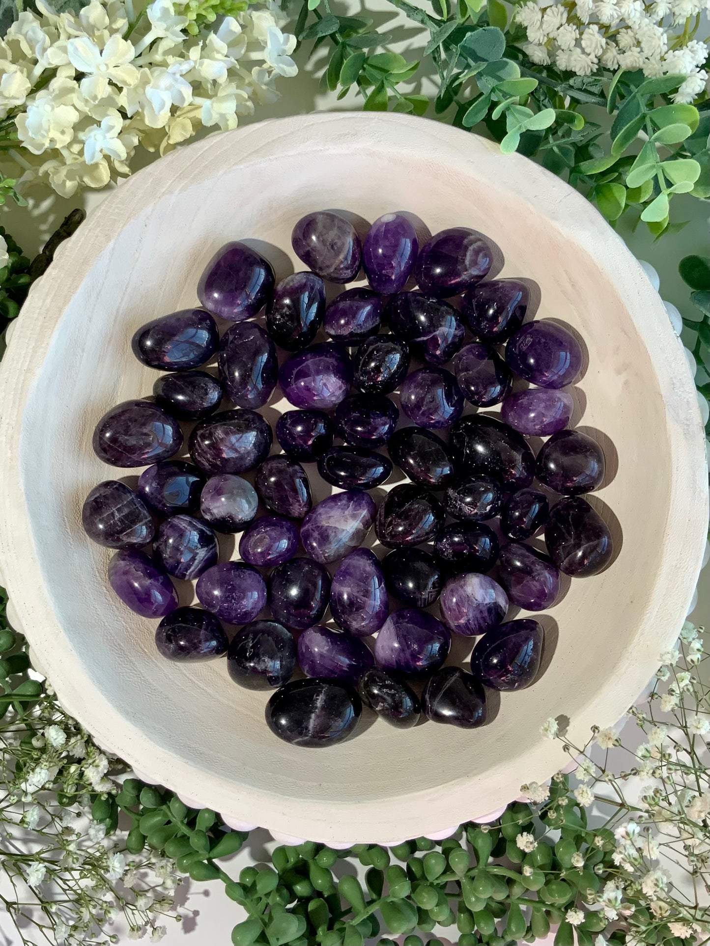 Dark Amethyst Tumbles | Intuition • Protection • Calm Energy