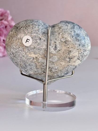 Beautiful Celestite Heart-F