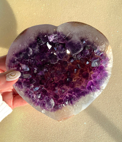 Beautiful amethyst heart