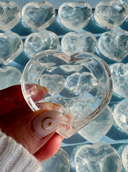 Clear quartz heart |bowl | ring dish