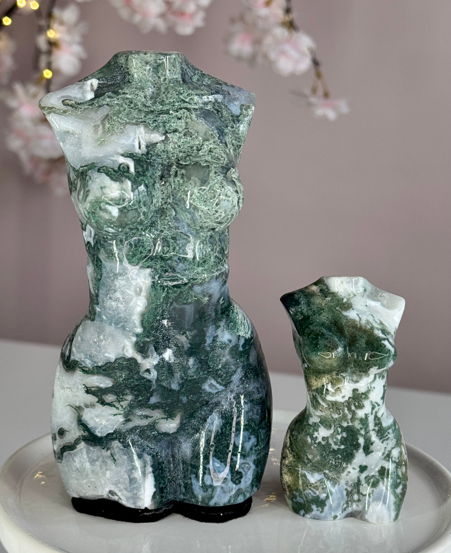 Moss Agate Goddess Body