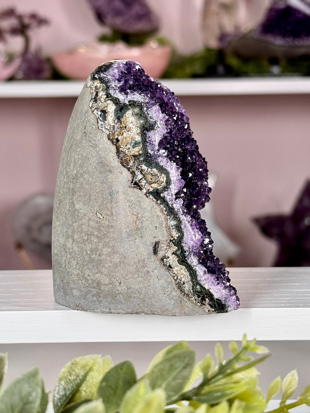 Deep Grape Jelly Purple Uruguay Amethyst Cut Base | 1.3 lb|AC