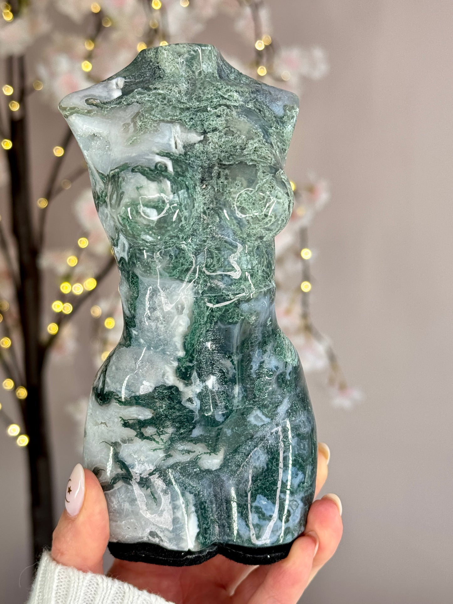 Moss Agate Goddess Body