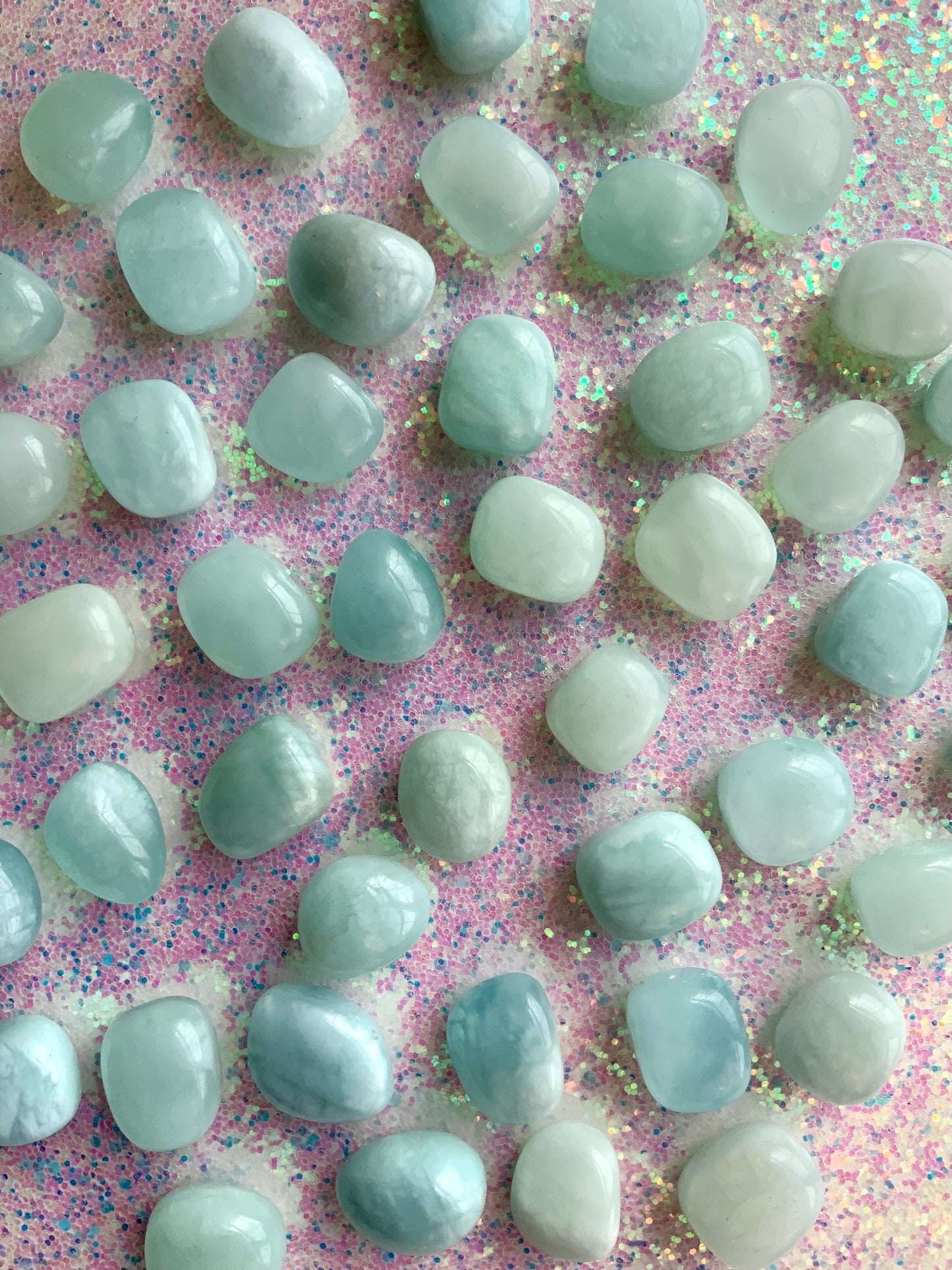 Aquamarine Tumbled Stone • Calm & Intuition Crystal • Soothing Ocean Energy