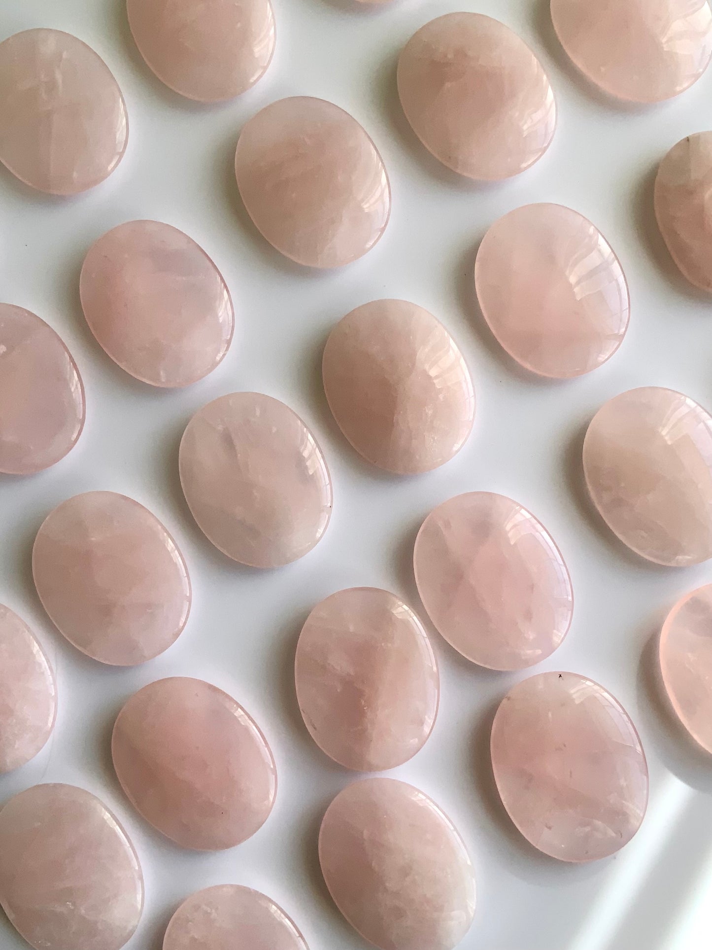 Rose Quartz Flat Stones – Love • Compassion • Heart Healing